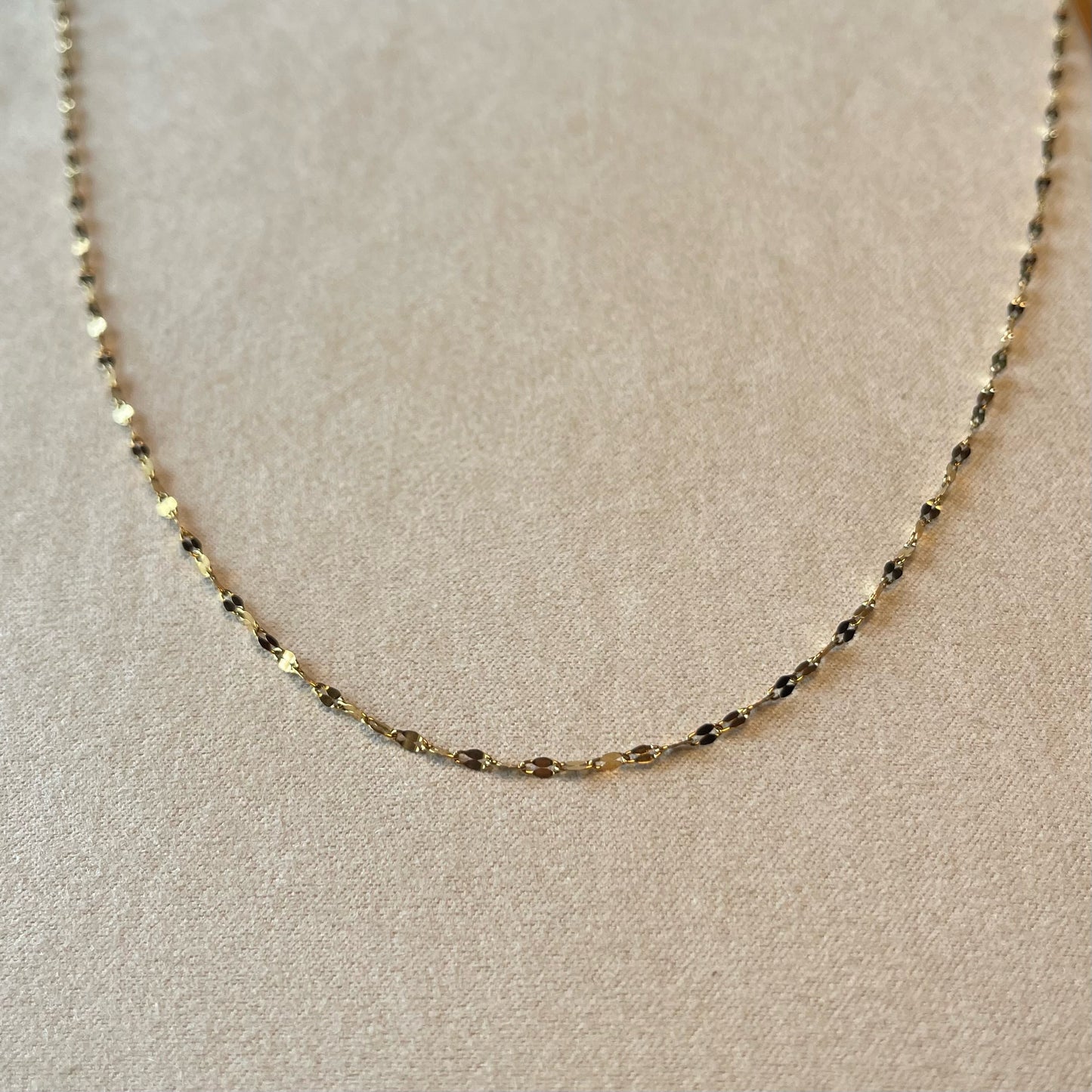 Gold Dainty Lace Chain Necklace