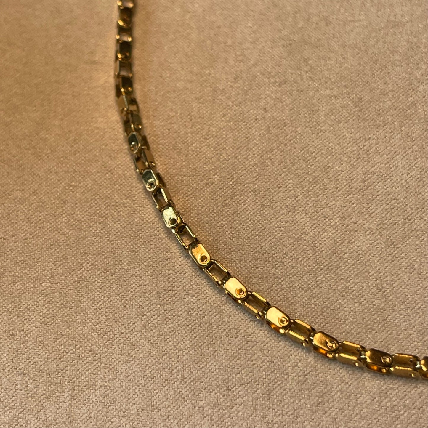 Gold Mini Bike Chain Necklace