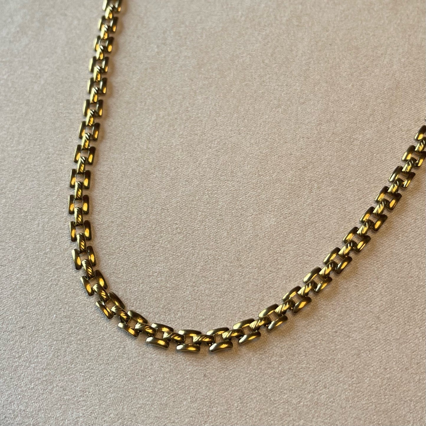 Gold Square Link Chain