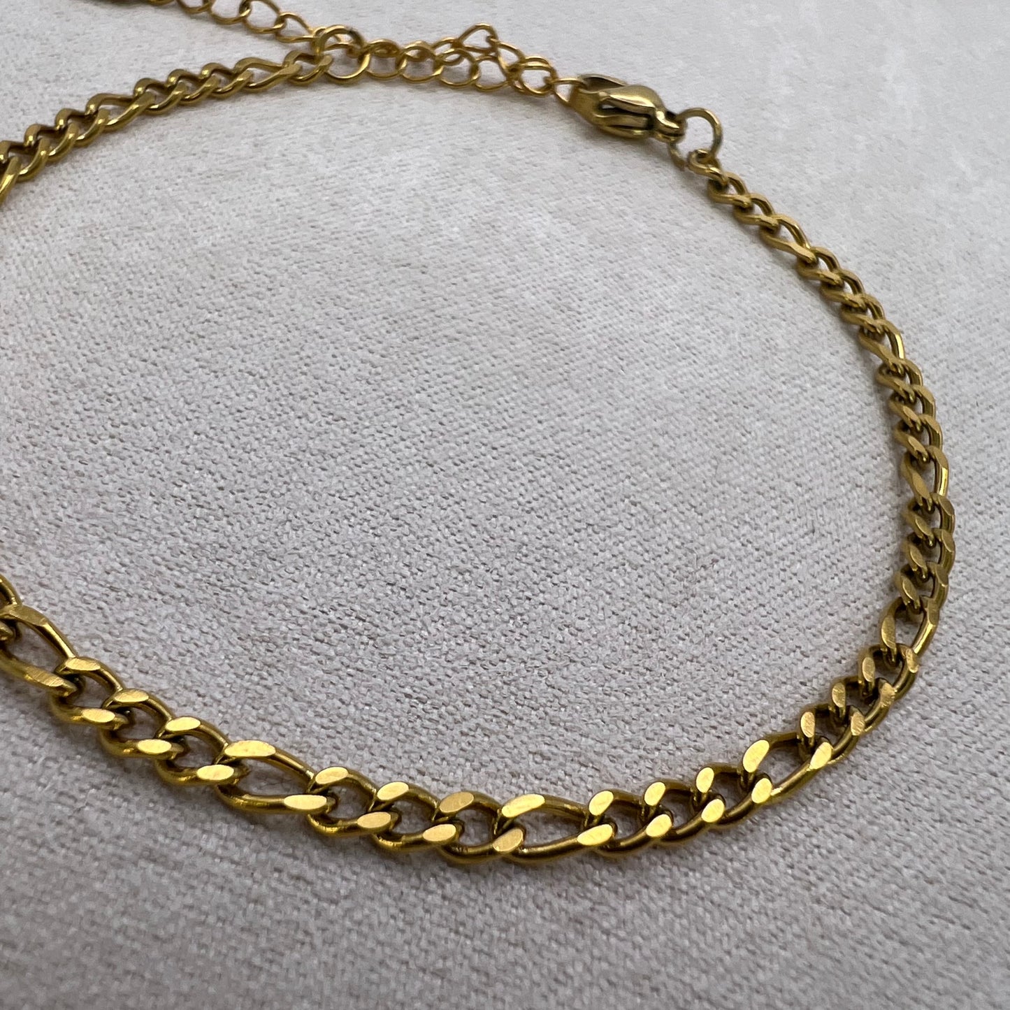 Gold Figaro Chain Bracelet