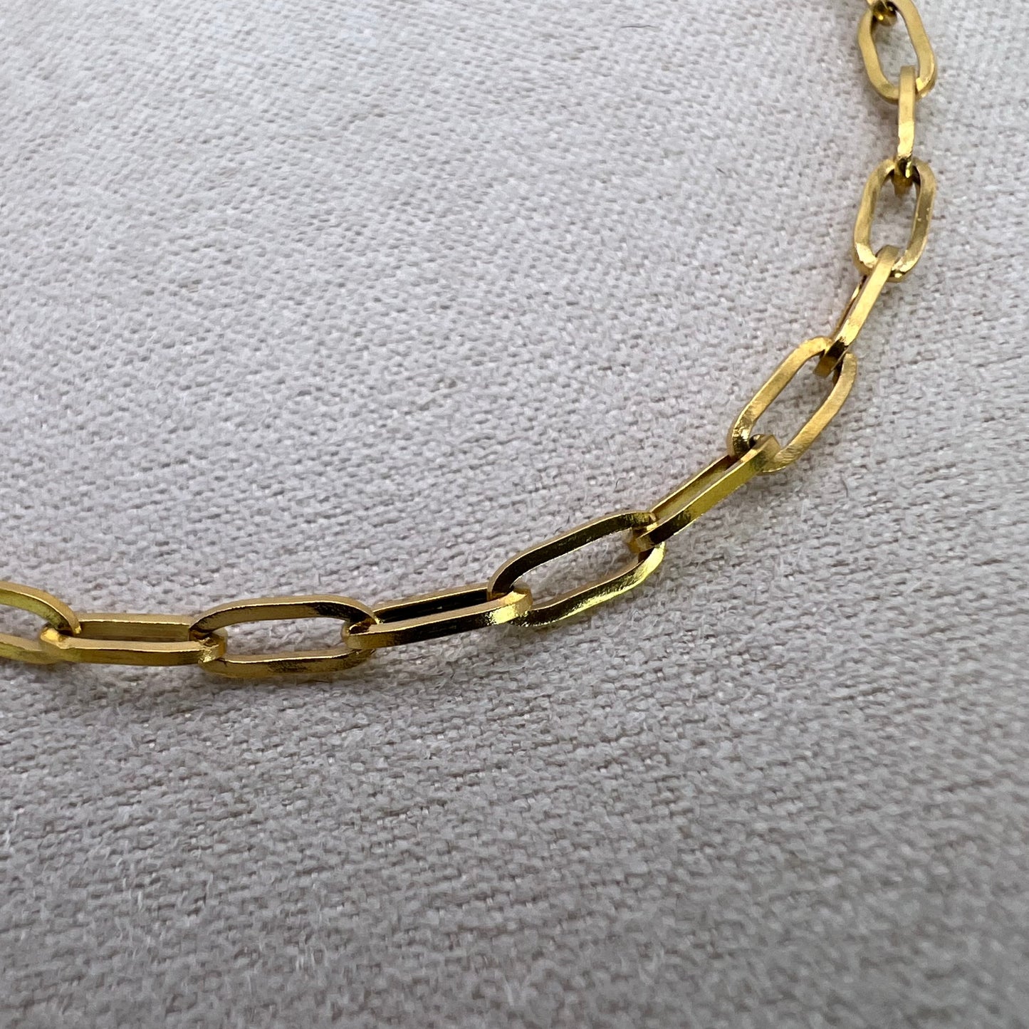 Gold Paper Clip Chain Bracelet