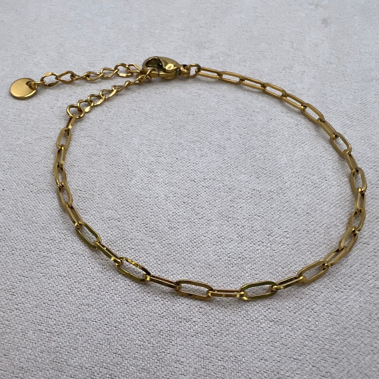 Gold Paper Clip Chain Bracelet
