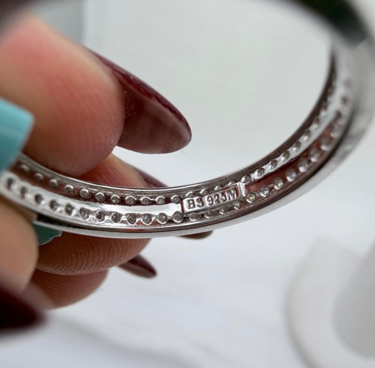 0.5 CT Moissanite Diamond Full Eternity Double Pavé Band