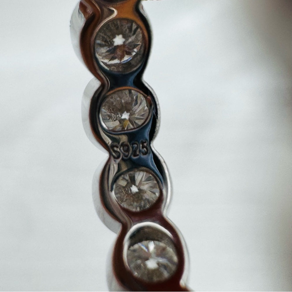 1.9 CT Moissanite Diamond Bezel Set Eternity Band