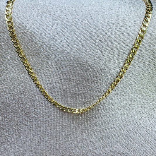 Solid Gold 10K Cuban Link Necklace Chain