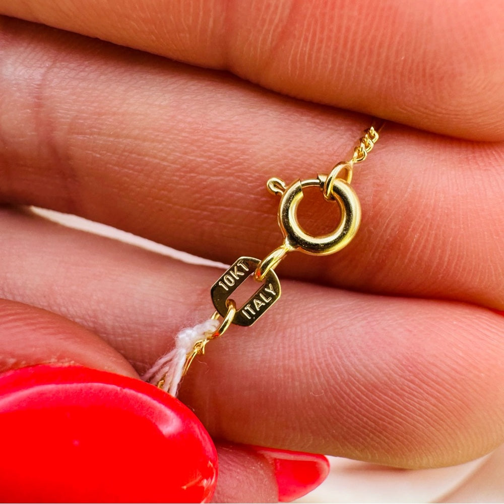 Solid Gold 10K Mini Figaro Chain