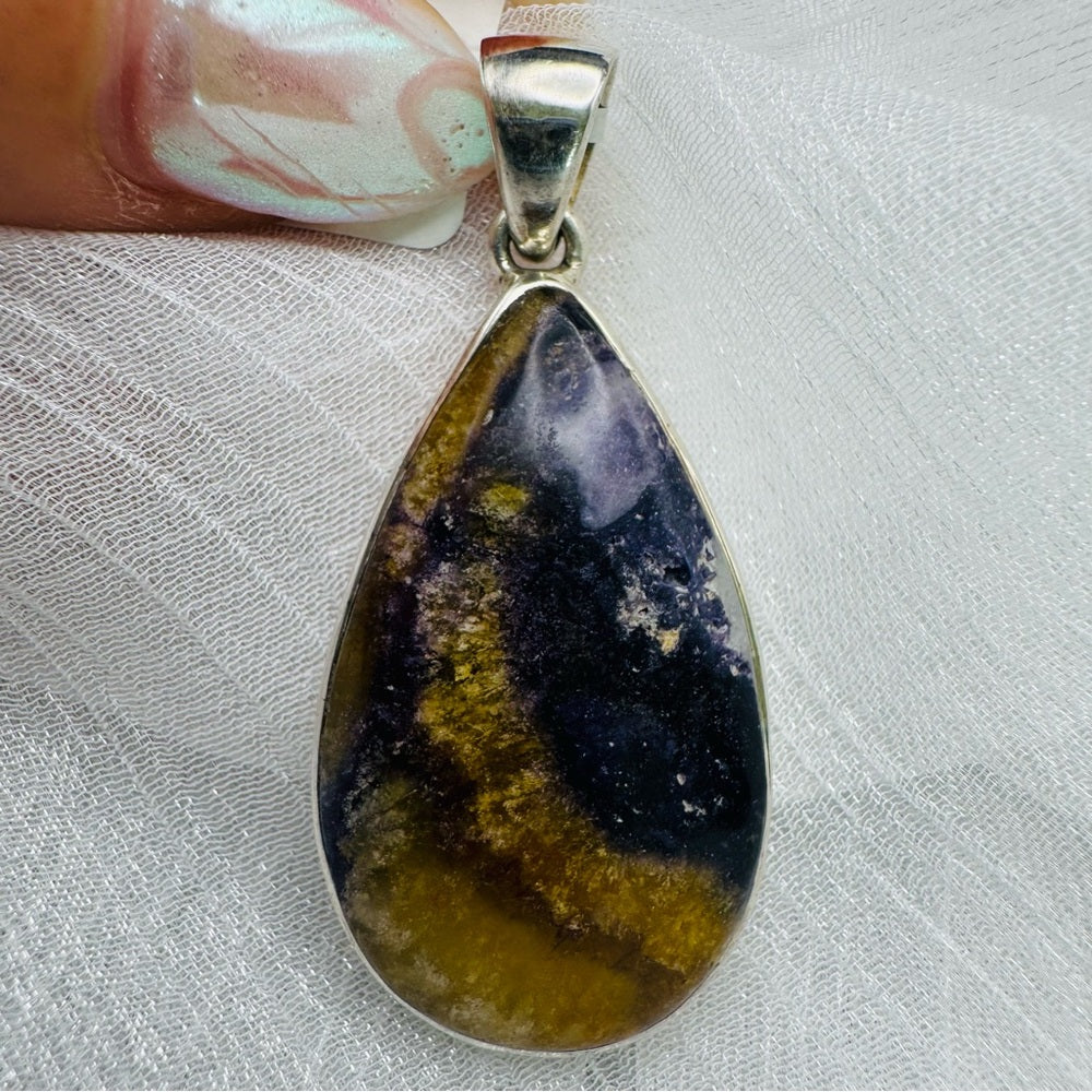 S925 Tiffany Stone & Fluorite Pendant