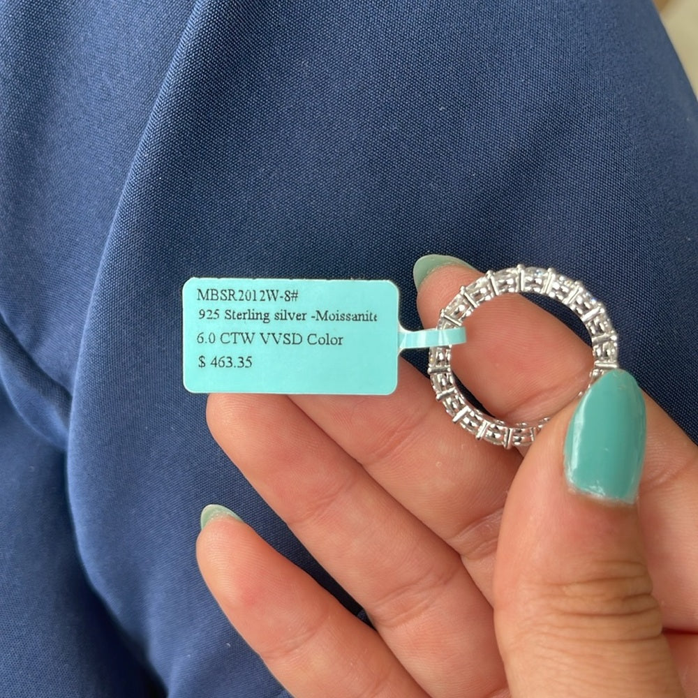 6.0 CT Moissanite Diamond Full Eternity Band