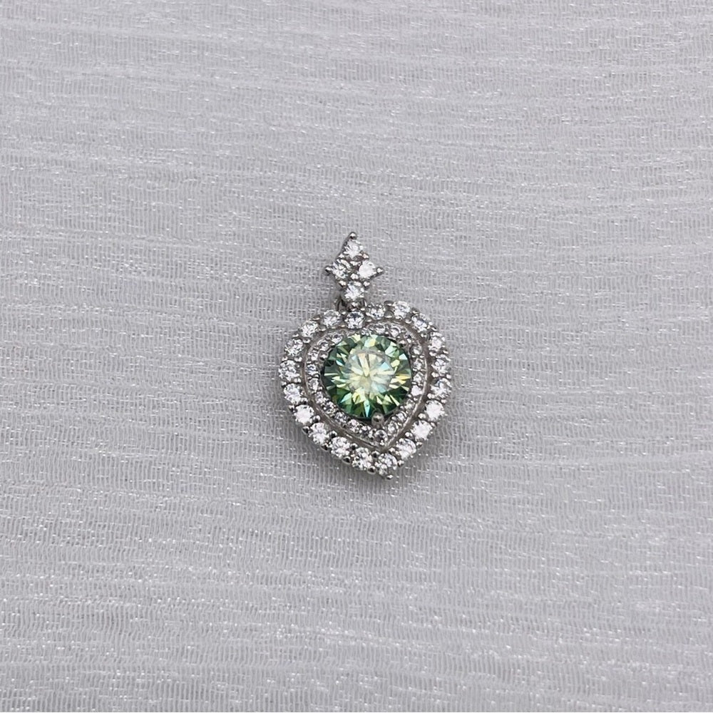 1.0 CT Alexandrite Moissanite Diamond Heart Pendant