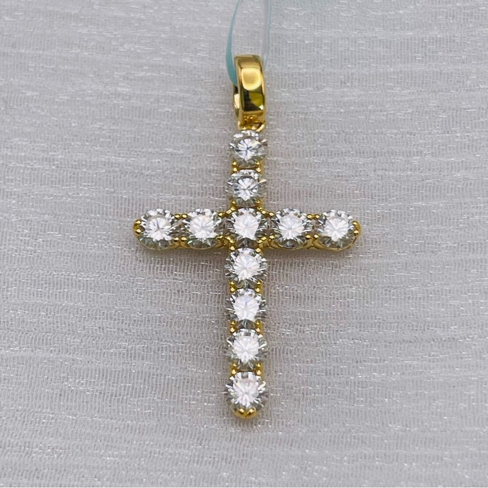 5.06 CT Moissanite Diamond Cross Pendant