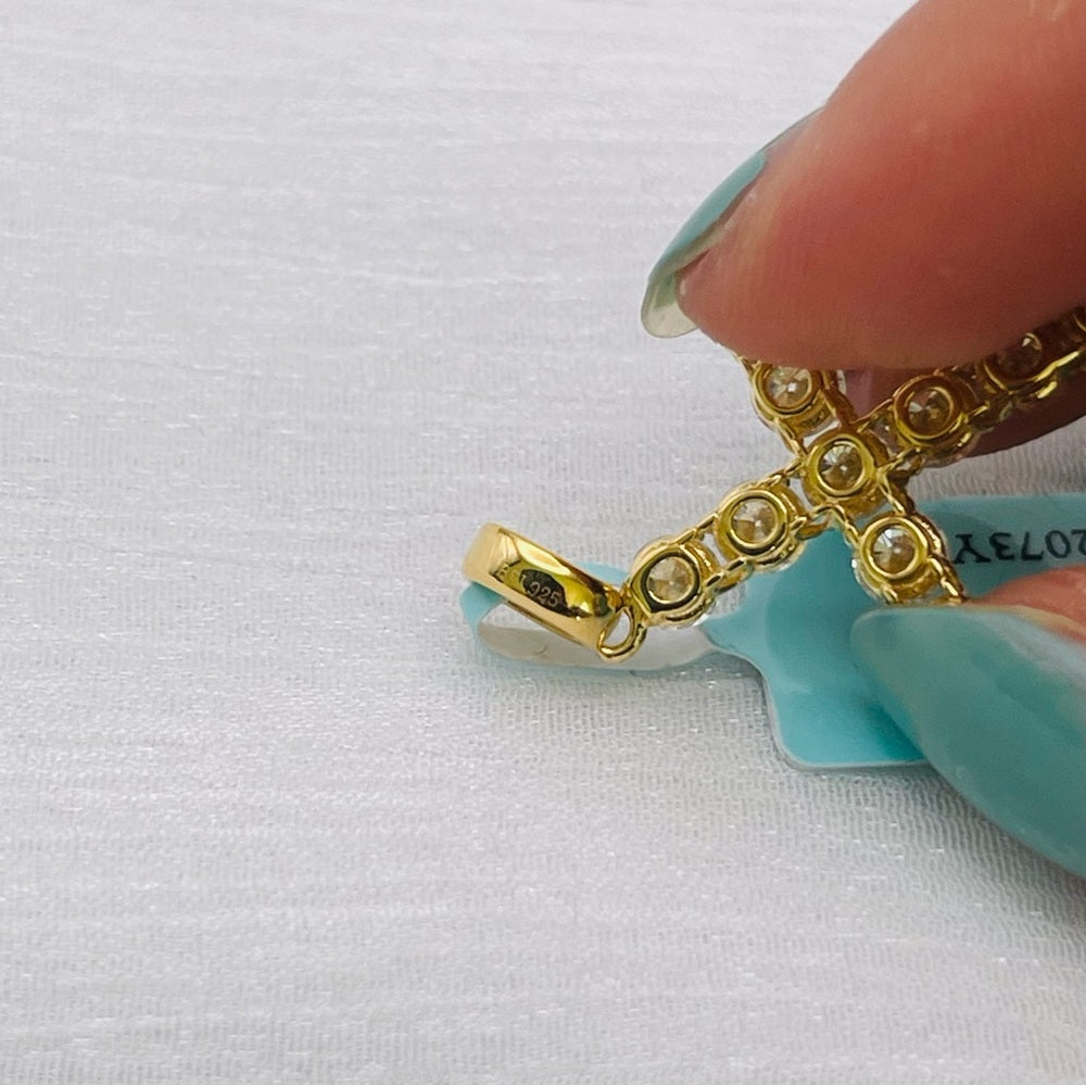 5.06 CT Moissanite Diamond Cross Pendant
