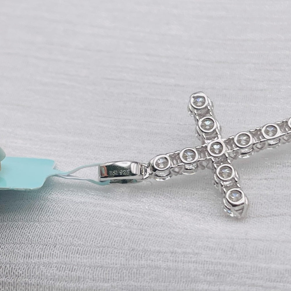 5.06 CT Moissanite Diamond Cross Pendant