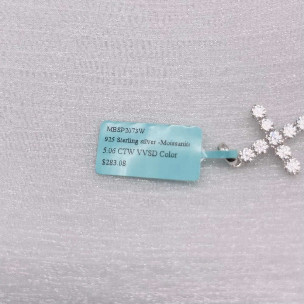 5.06 CT Moissanite Diamond Cross Pendant