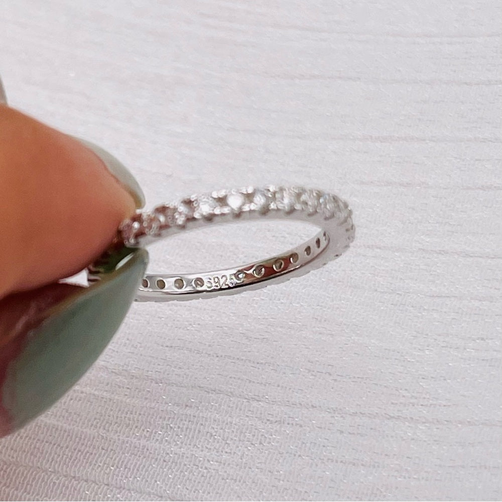 0.7 CT Moissanite Diamond Full Eternity Ring