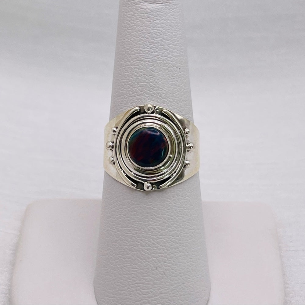 Aurora Opal s925 Handmade Ring