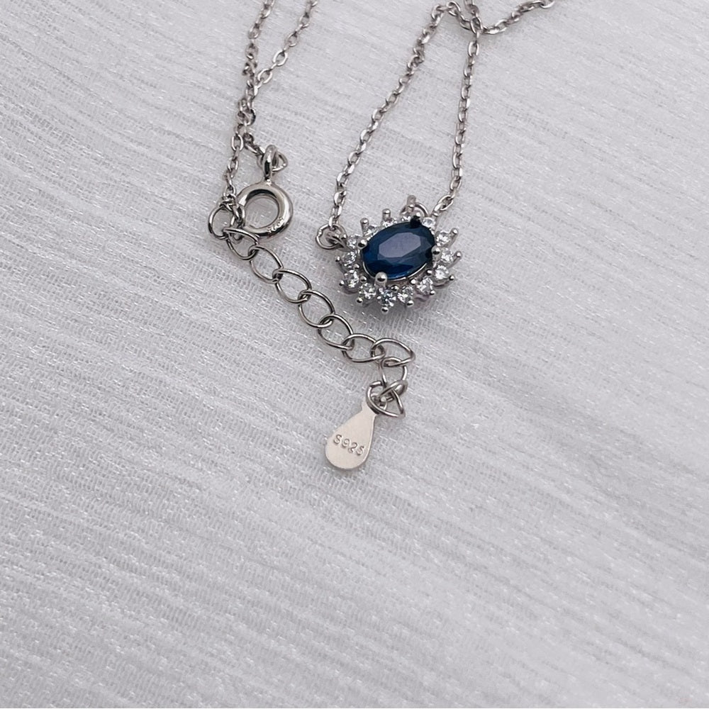 Sapphire Oval Necklace ✨