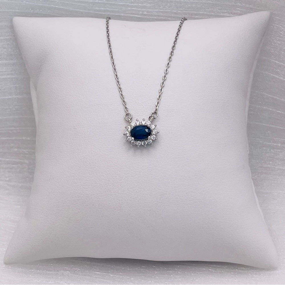 Sapphire Oval Necklace ✨