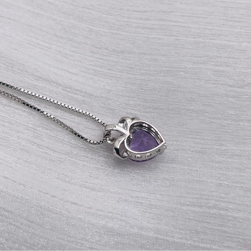 Amethyst Heart Pendant