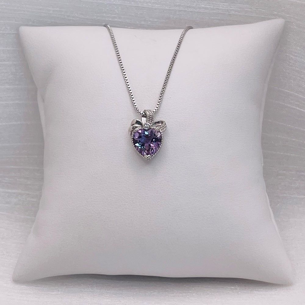 Amethyst Heart Pendant