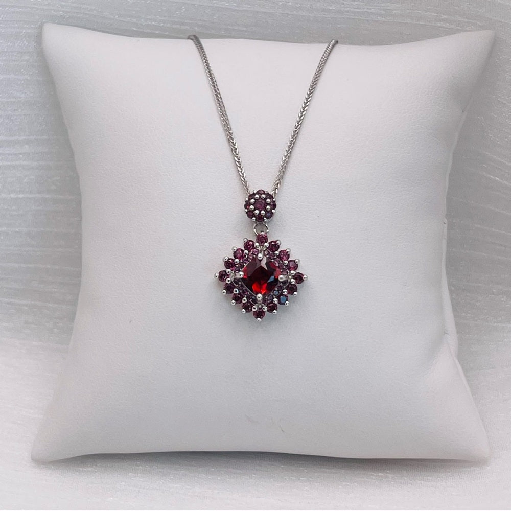 Red and Purple Garnet Pendant