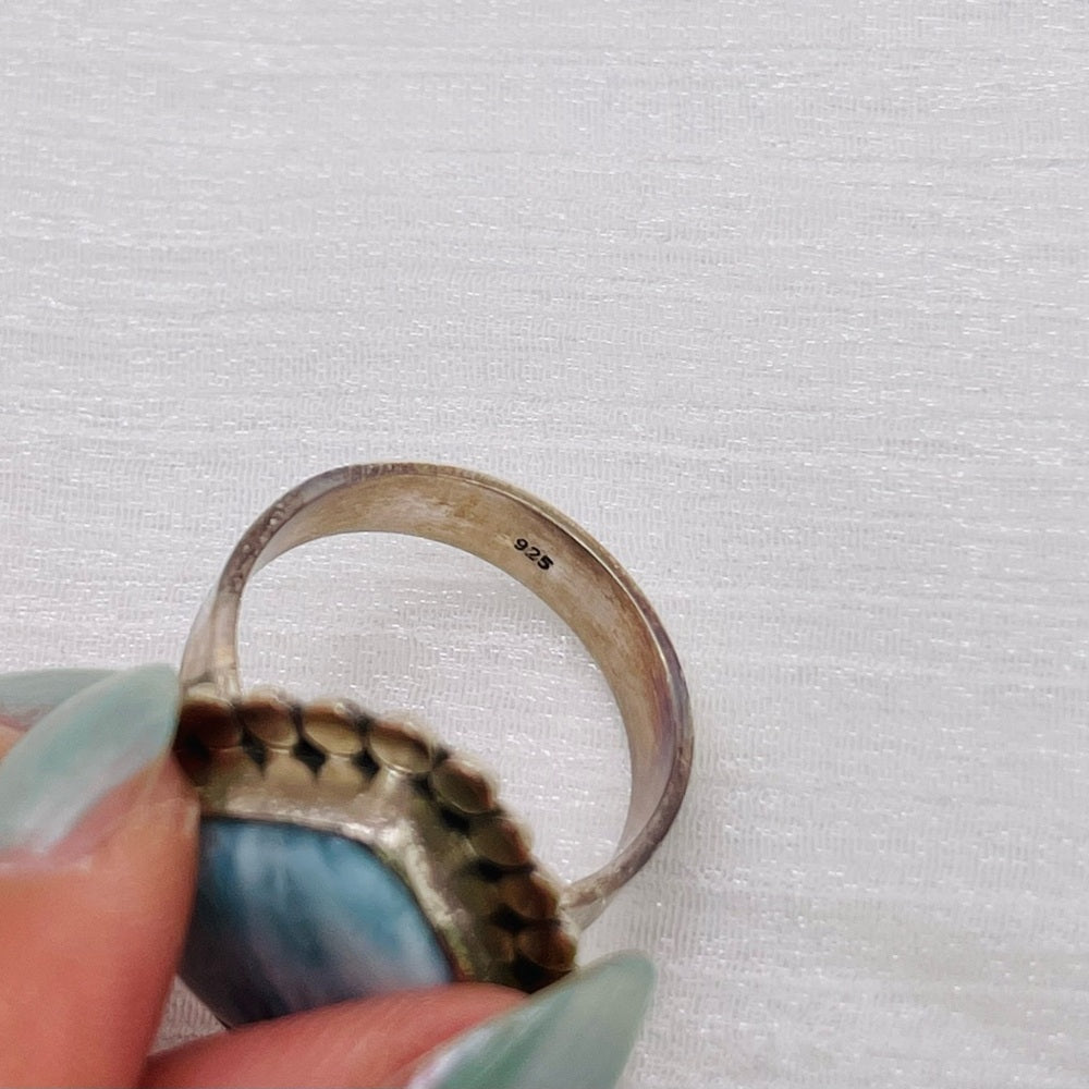 Larimar S925 Handmade Ring