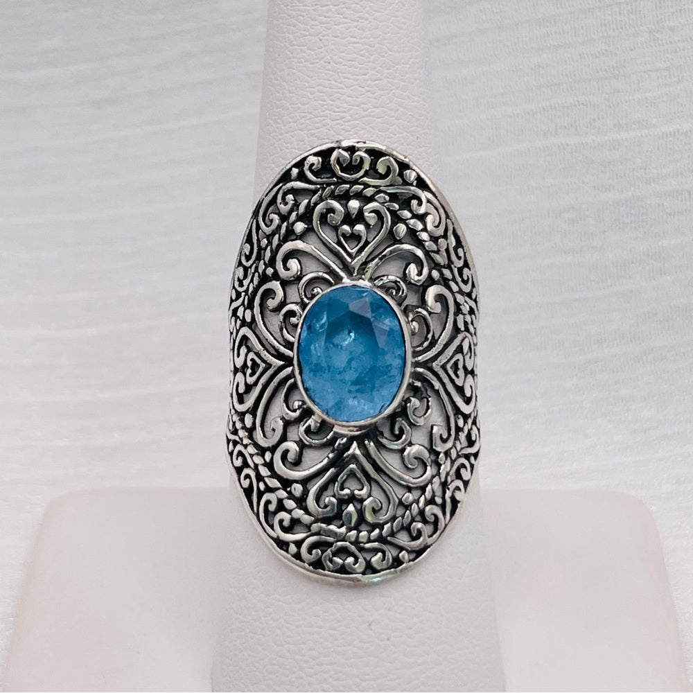 Handmade Aquamarine S925 Ring