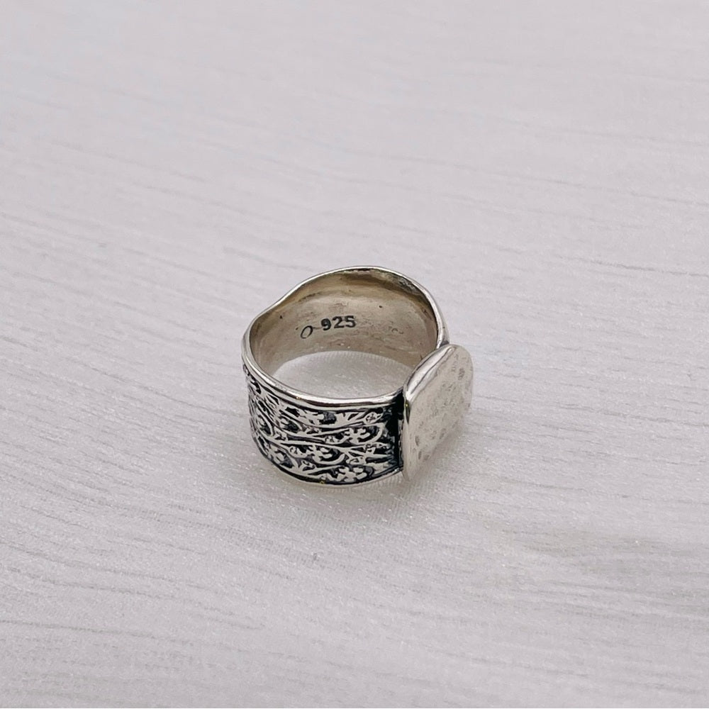 Hammered S925 Handmade Ring