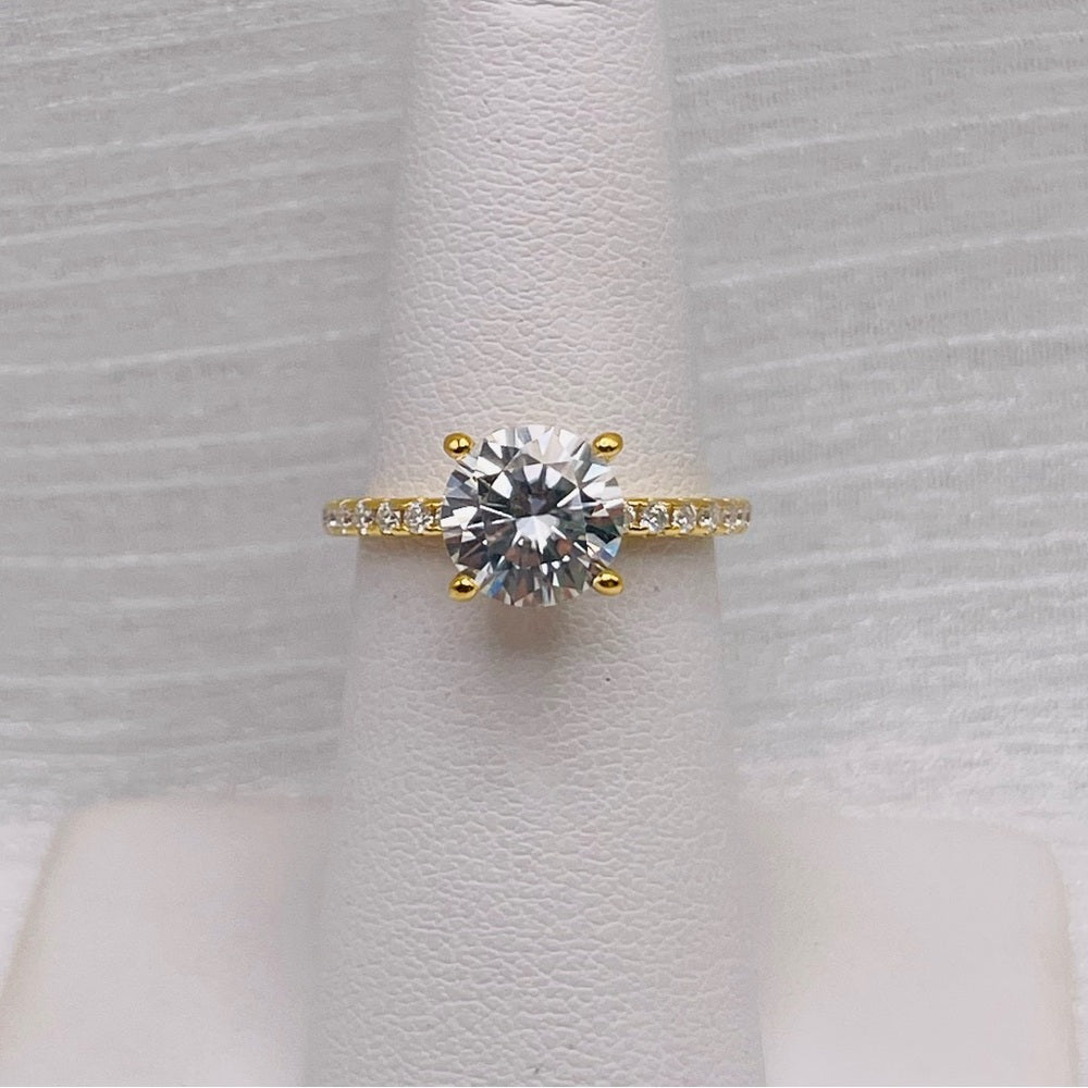 2.5 CT Moissanite Diamond Solitaire Ring