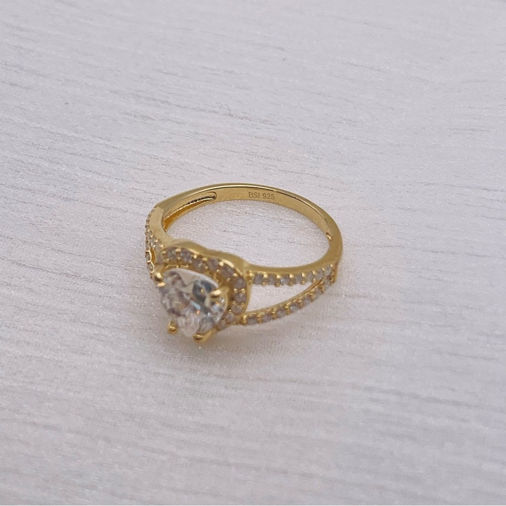 Moissanite Diamond Heart Ring