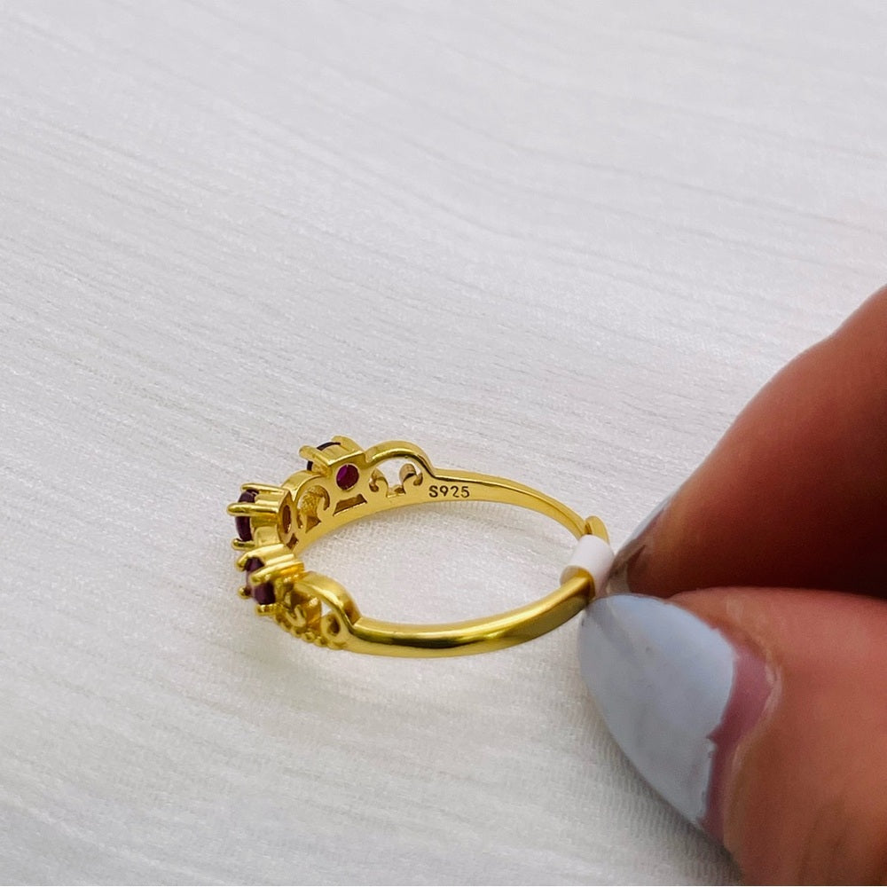 Ruby Crown S925 Ring