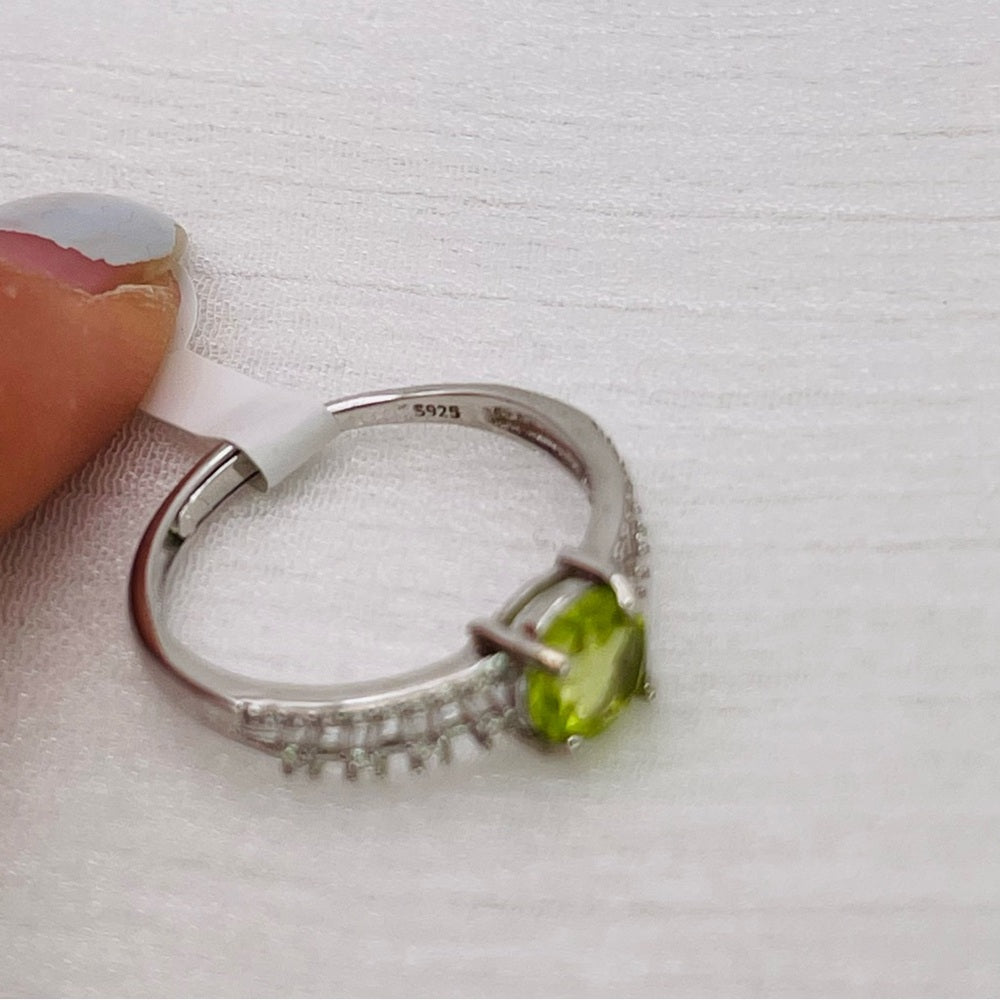 Peridot Double Band S925 Ring