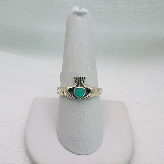 Turquoise Heart Shape S925 Ring