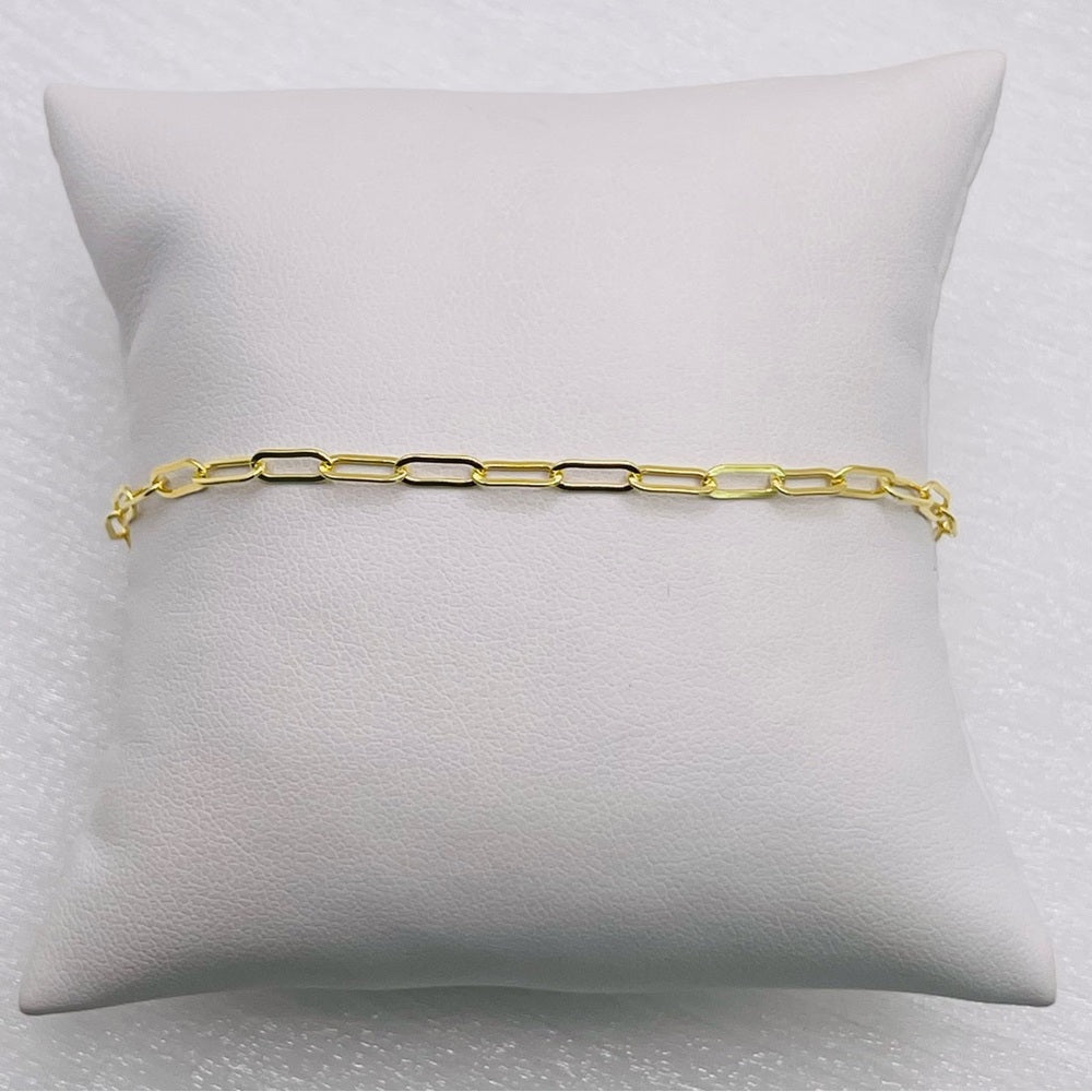 S925 Paper Clip Chain Bracelet