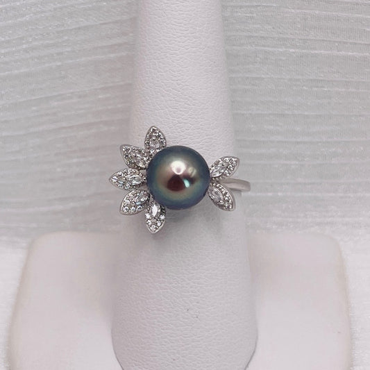 Tahitian Flower Pearl Ring
