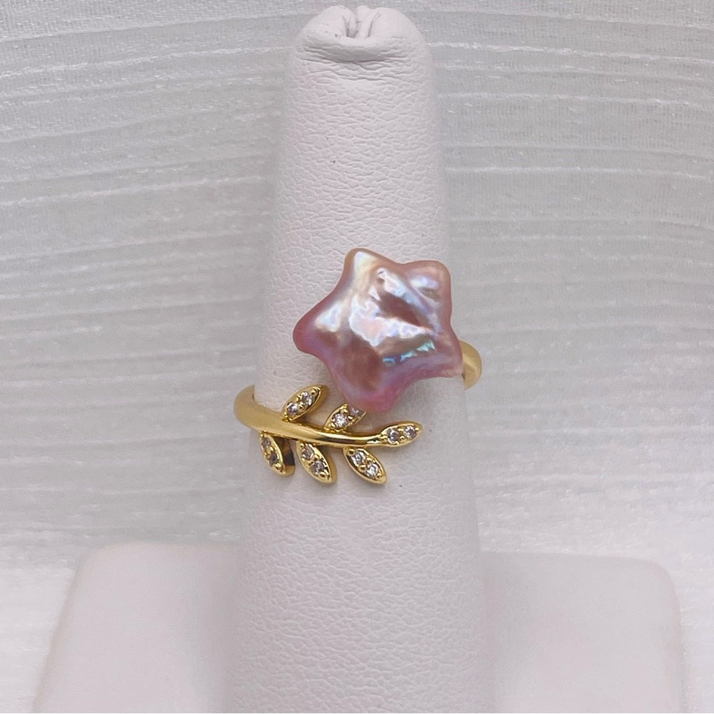 Natural Freshwater Star Pearl Branch Ring