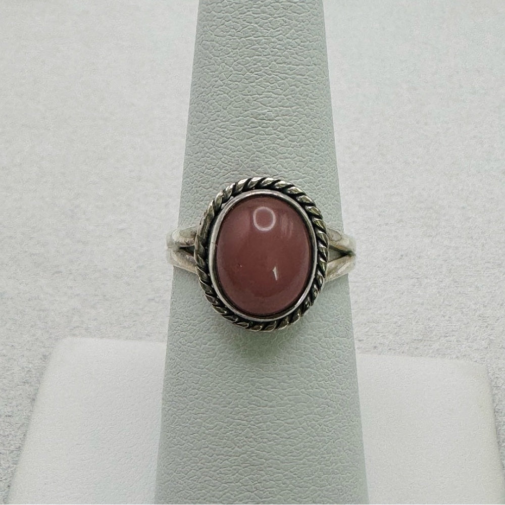 Pink Peruvian Opal Ring