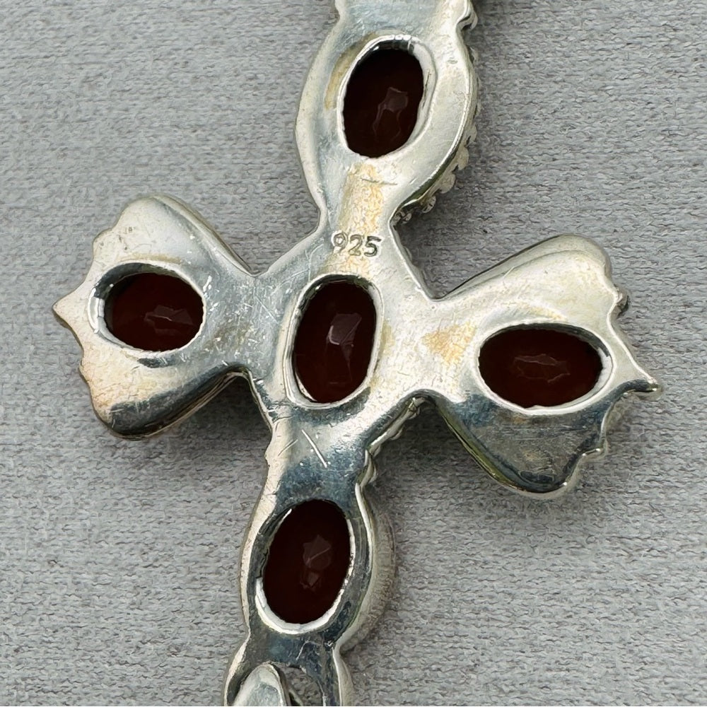 Carnelian S925 Cross Pendant