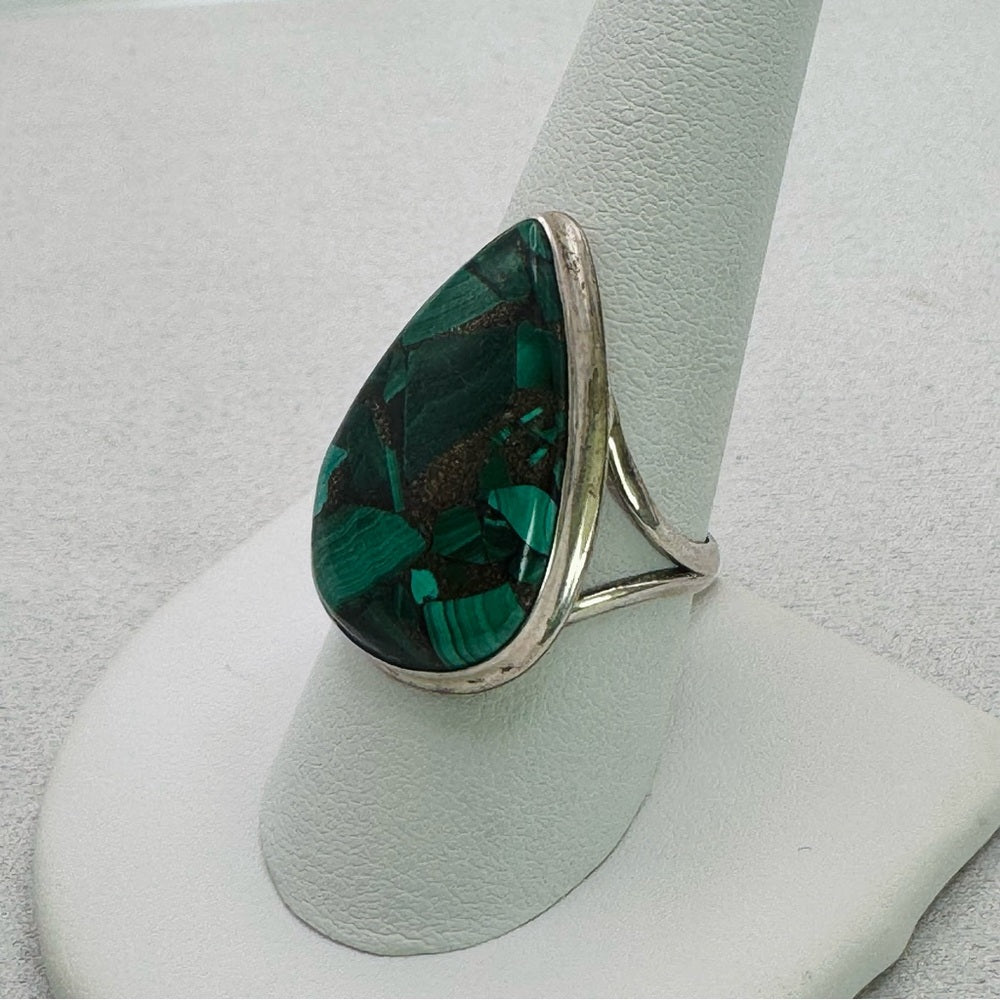 Malachite & Copper Ring