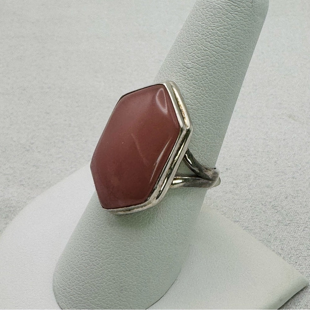 Pink Peruvian Opal Ring