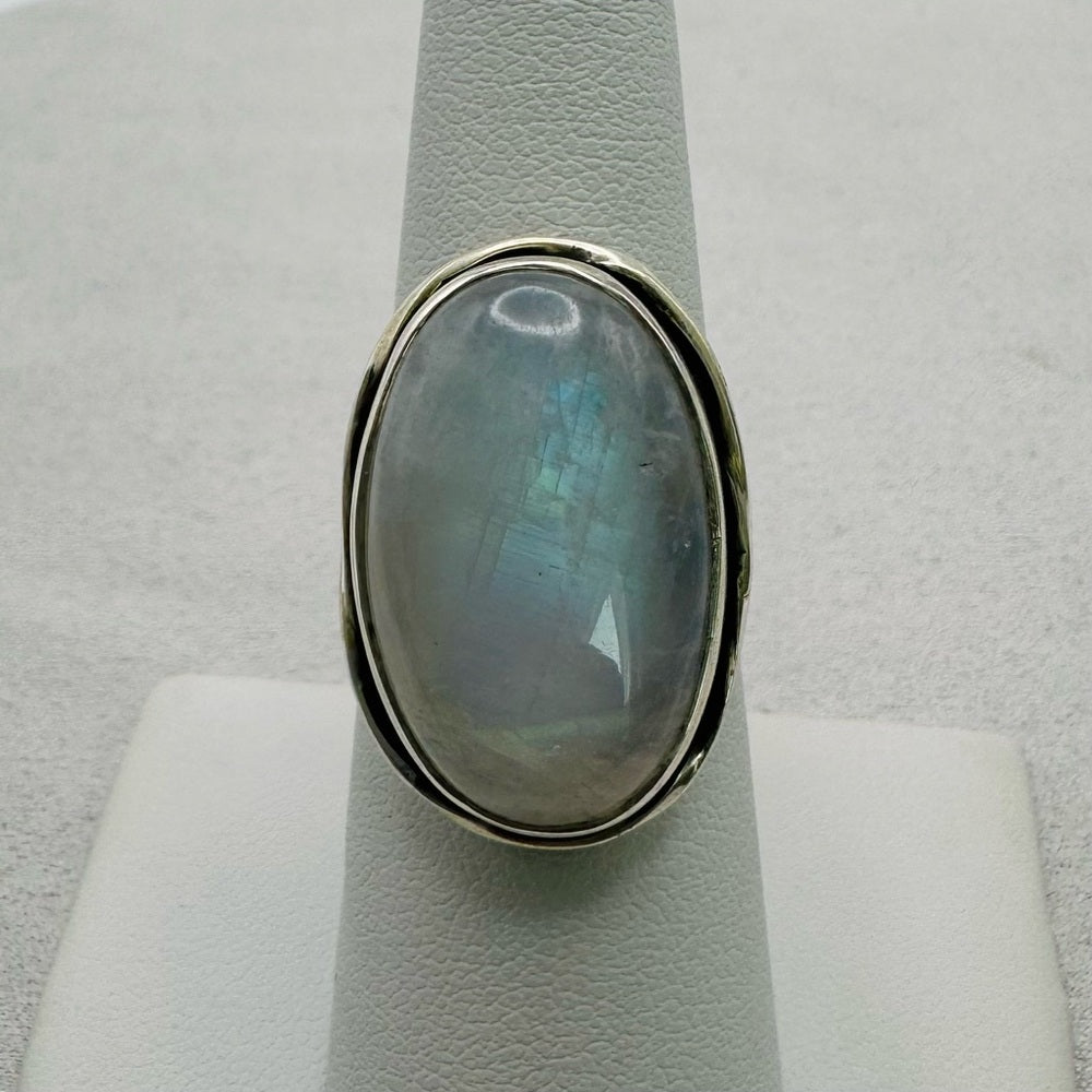 Rainbow Moonstone Ring s925