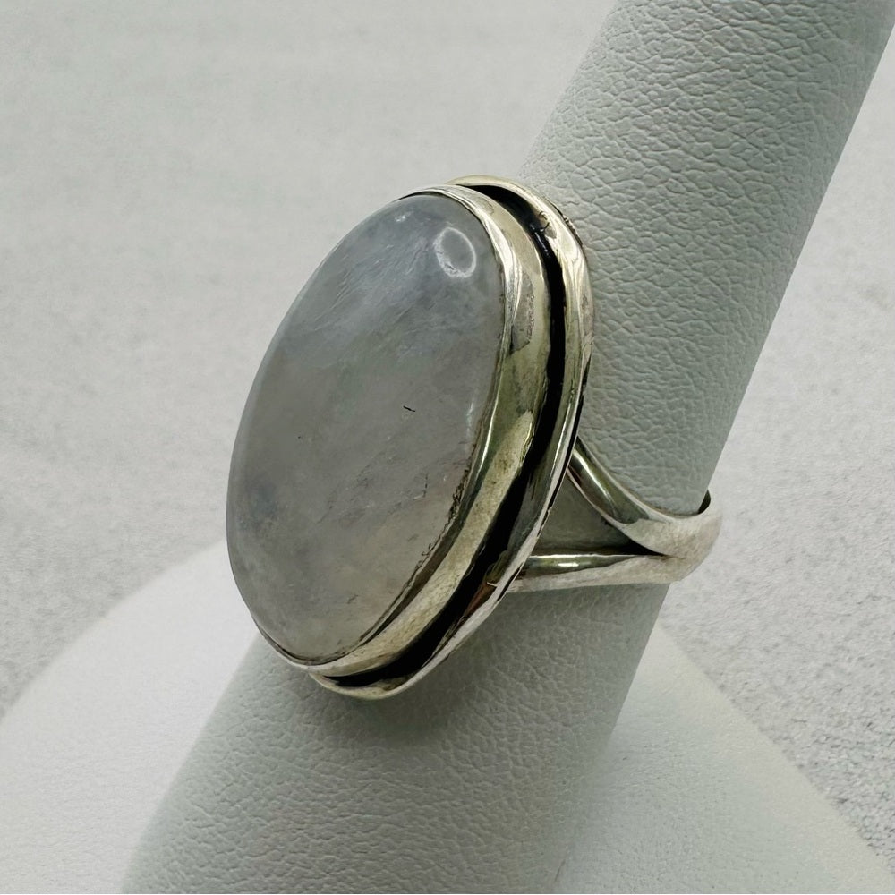 Rainbow Moonstone Ring s925