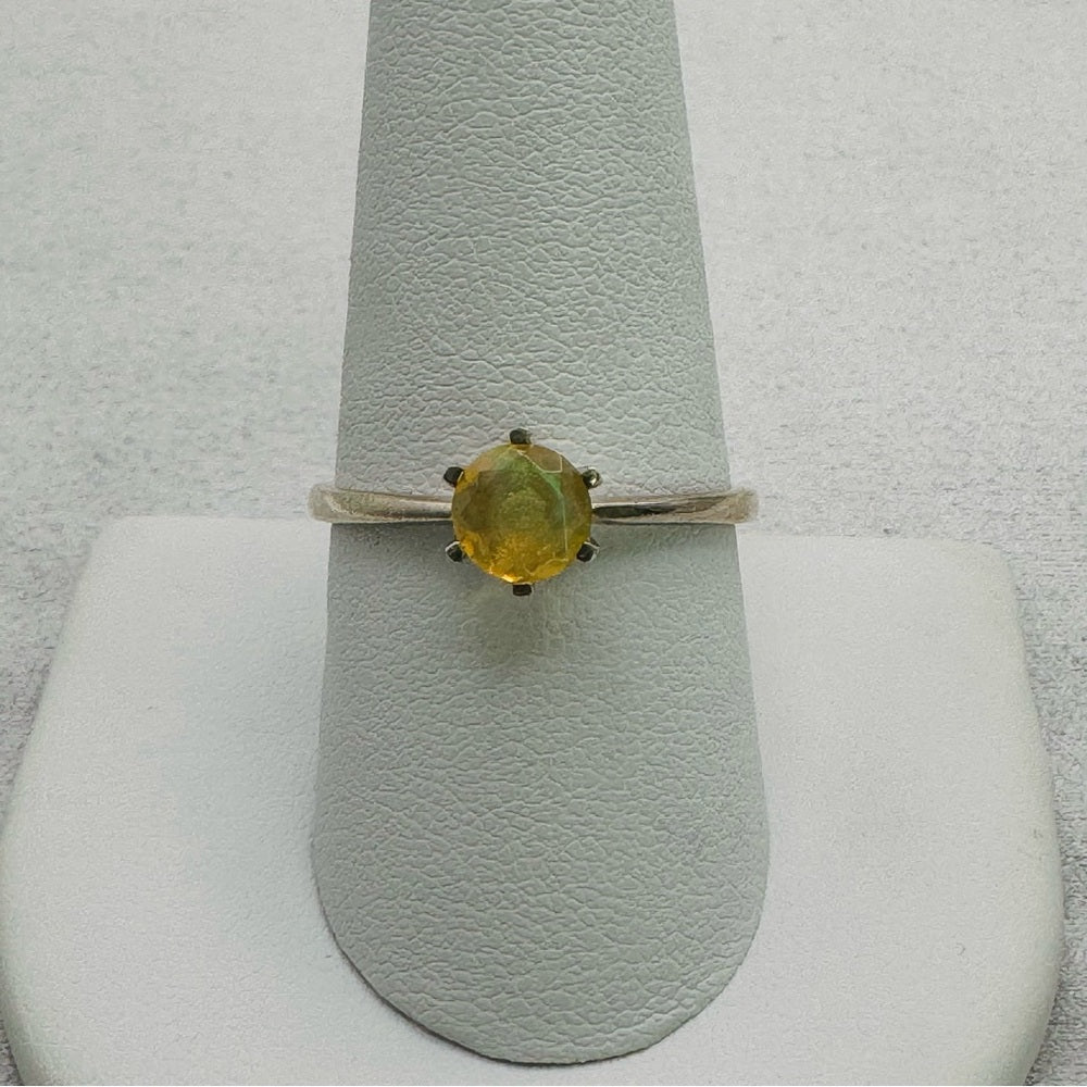 Ethiopian Opal Solitaire Ring