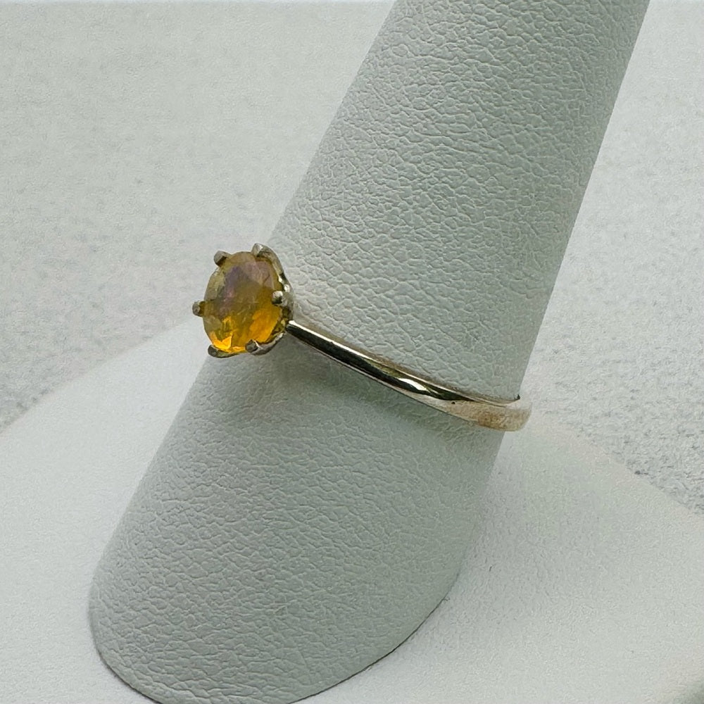 Ethiopian Opal Solitaire Ring