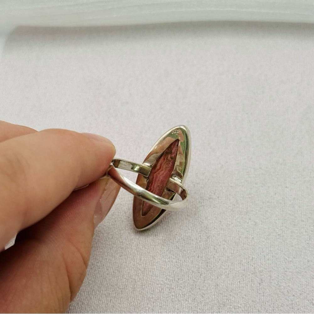 Rhodochrosite S925 Ring