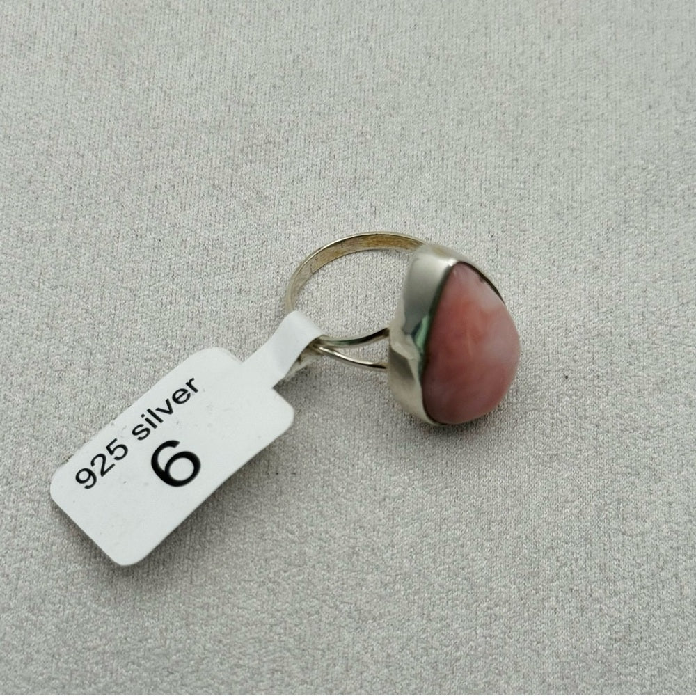 Pink Peruvian Opal S925 Ring
