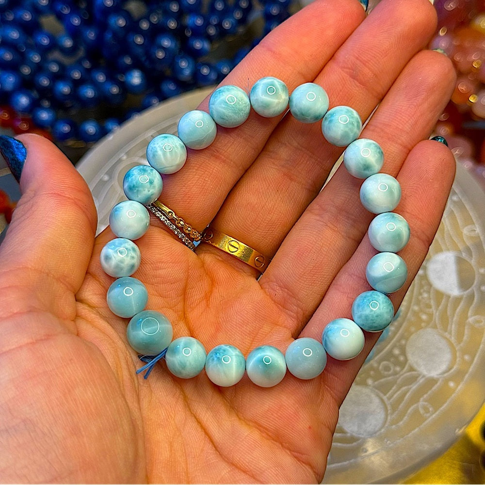Larimar AAA QUALITY Bracelet 8mm
