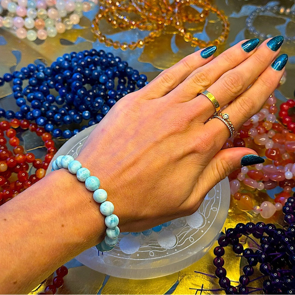 Larimar AAA QUALITY Bracelet 8mm
