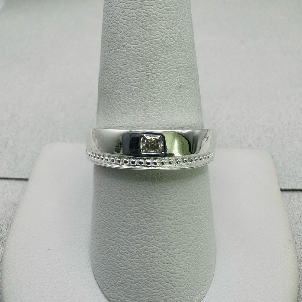S925 Sterling Silver Moissanite Diamond Ring
