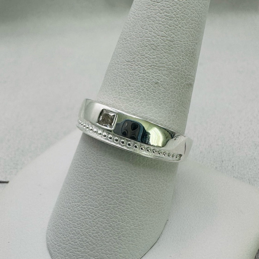 S925 Sterling Silver Moissanite Diamond Ring