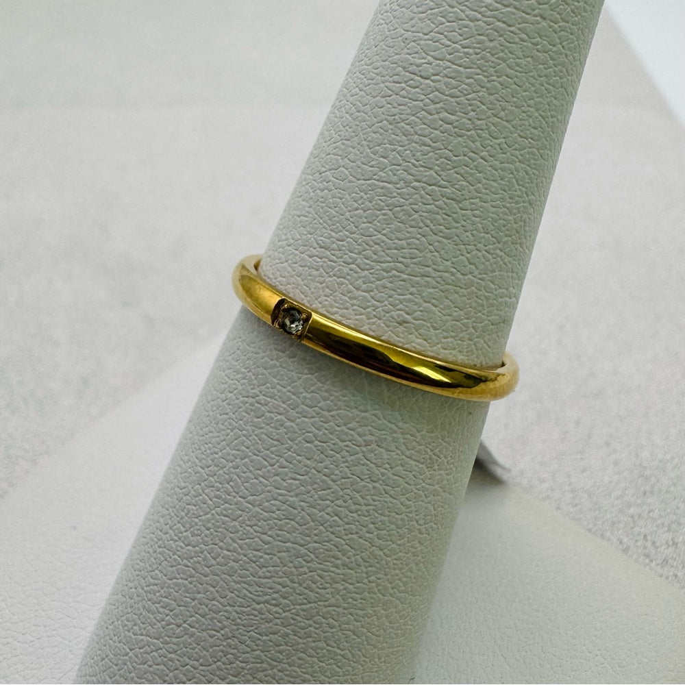 Yellow Gold Micro Ring